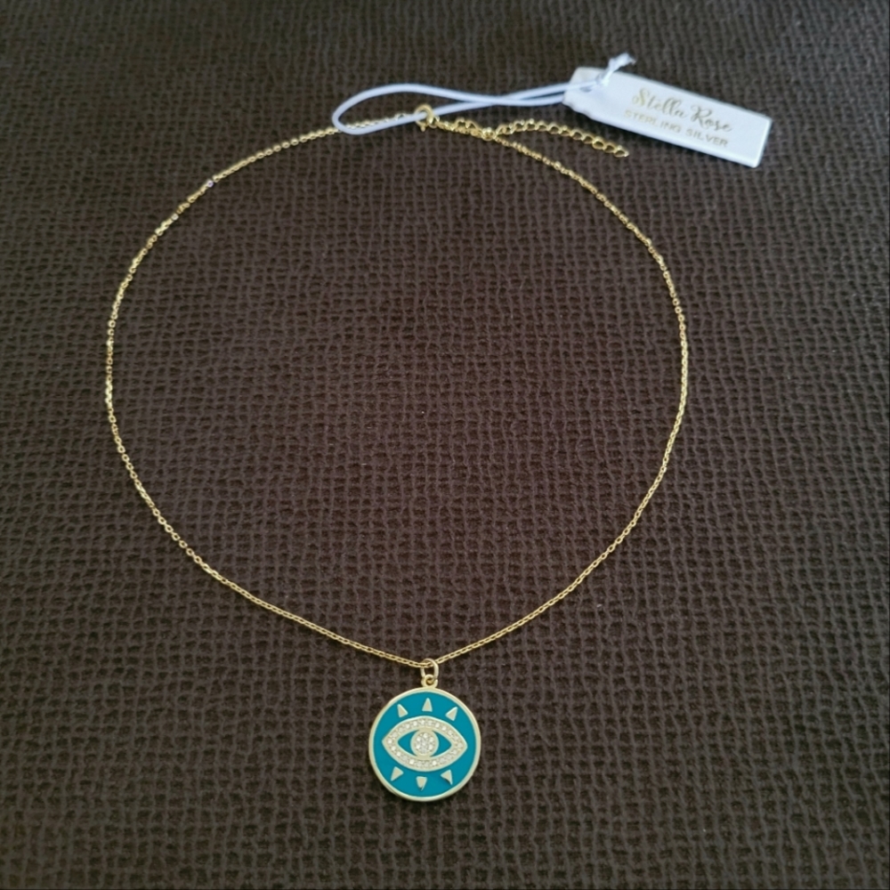 Stella Rose🌹Evil😈 Eye👁 Pendant Necklace - NWT - Picture 11 of 12